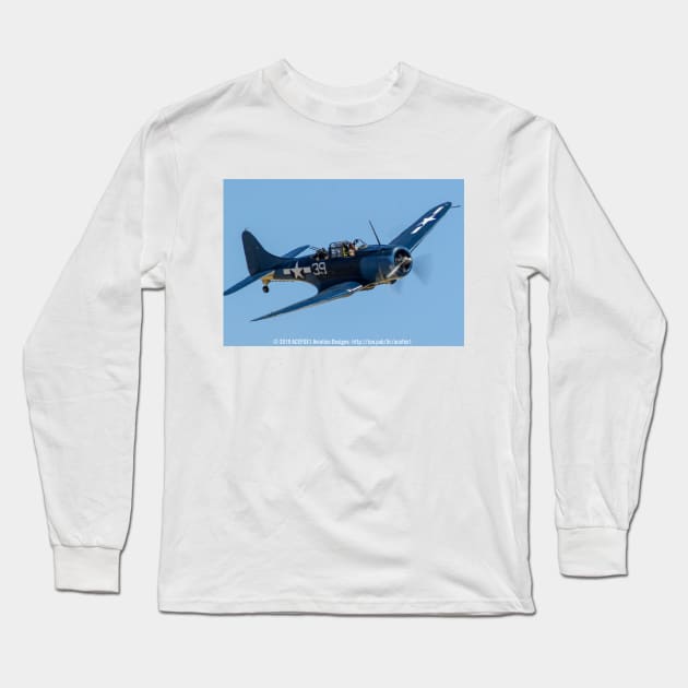 Douglas SBD-5 Dauntless Dive-Bomber Long Sleeve T-Shirt by acefox1